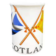 Scottish Porcelain Mugs – Highland Cow, Nessie, Tartan, Stag & More - Heritage Of Scotland - Scotland Crossed Flags