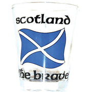 Scottish Shot Glasses – Saltire, Nessie, Piper, Coo & More - Heritage Of Scotland - Saltire 'Scotland the Brave'