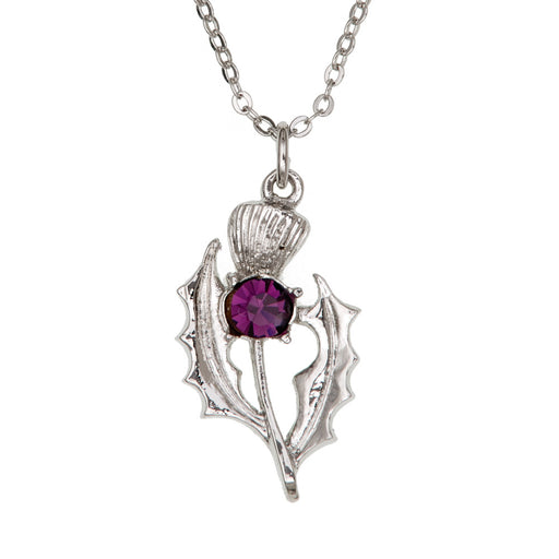 Scottish Thistle Pendant Light Amethyst - Heritage Of Scotland - LIGHT AMETHYST