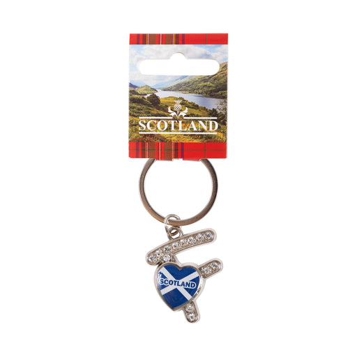 Sct Diamond Alpahbet Keyring - F - Heritage Of Scotland - NA