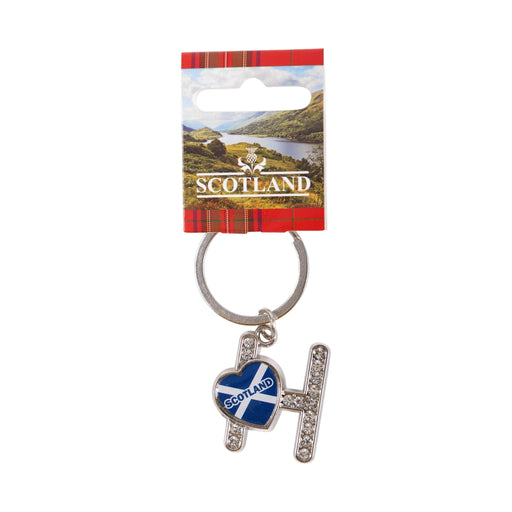Sct Diamond Alpahbet Keyring - H - Heritage Of Scotland - NA
