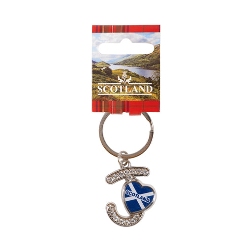 Sct Diamond Alpahbet Keyring - J - Heritage Of Scotland - NA