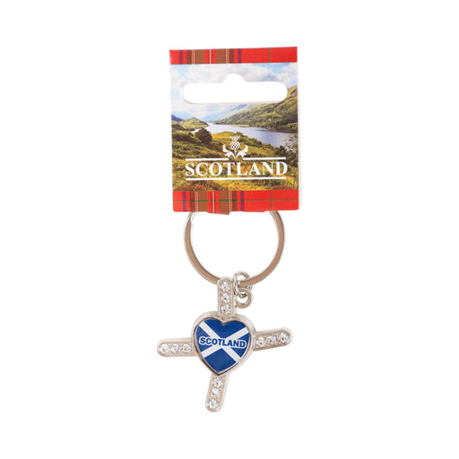 Sct Diamond Alpahbet Keyring - X - Heritage Of Scotland - NA