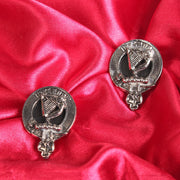 Shamrock Clan Badge, Kilt Pin, Lapel Pin, Cufflinks, Keyring/Key Fob & Gift Set — Fine Pewter by Art Pewter — Made in Scotland (Shiny Finish) - Heritage Of Scotland - Cufflinks