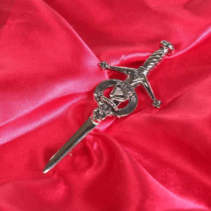 Shamrock Clan Badge, Kilt Pin, Lapel Pin, Cufflinks, Keyring/Key Fob & Gift Set — Fine Pewter by Art Pewter — Made in Scotland (Shiny Finish) - Heritage Of Scotland - Kilt Pin