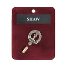 Shaw Clan Badge, Kilt Pin, Lapel Pin, Cufflinks, Keyring/Key Fob & Gift Set — Fine Pewter by Art Pewter — Made in Scotland (Shiny Finish) - Heritage Of Scotland - Lapel Pin