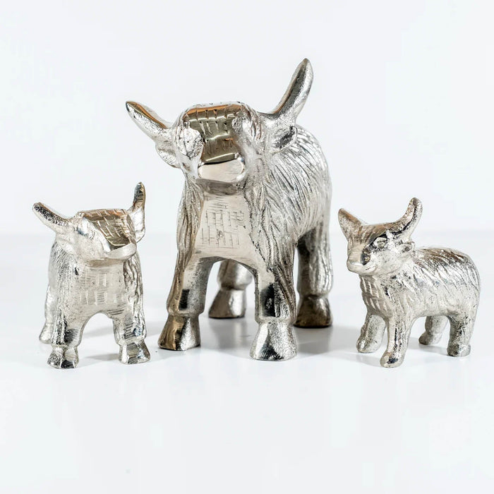 Silver Highland Cow Medium - Heritage Of Scotland - SILVER