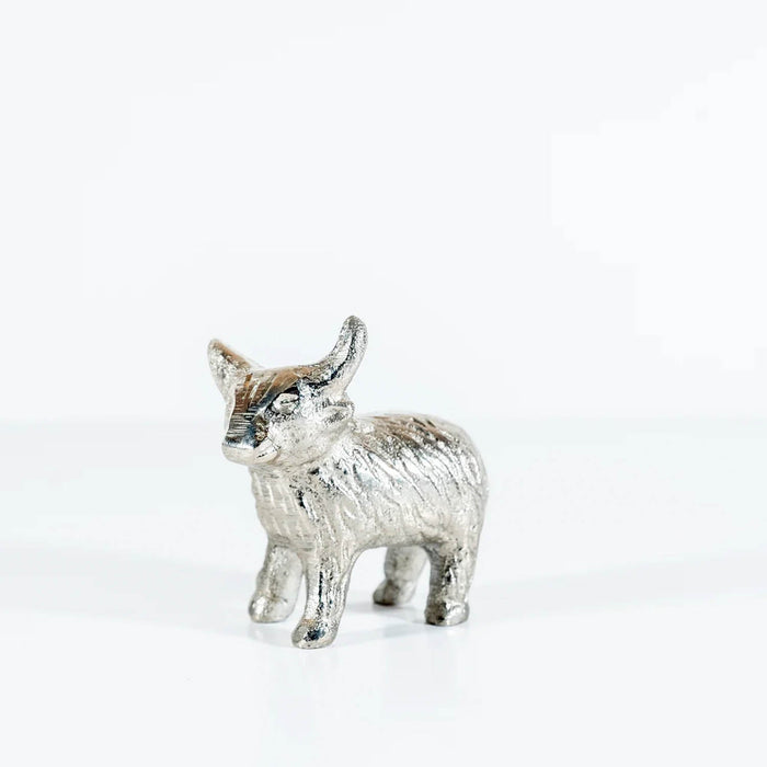 Silver Highland Cow Medium - Heritage Of Scotland - SILVER