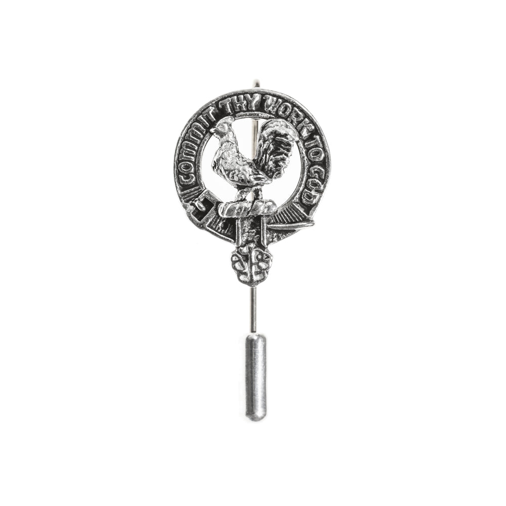 Sinclair Clan Badge, Kilt Pin, Lapel Pin, Cufflinks, Keyring/Key Fob & Gift Set — Fine Pewter by Art Pewter — Made in Scotland (Shiny Finish) - Heritage Of Scotland - Lapel Pin