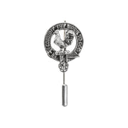 Sinclair Clan Badge, Kilt Pin, Lapel Pin, Cufflinks, Keyring/Key Fob & Gift Set — Fine Pewter by Art Pewter — Made in Scotland (Shiny Finish) - Heritage Of Scotland - Lapel Pin