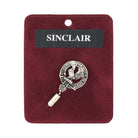 Sinclair Clan Badge, Kilt Pin, Lapel Pin, Cufflinks, Keyring/Key Fob & Gift Set — Fine Pewter by Art Pewter — Made in Scotland (Shiny Finish) - Heritage Of Scotland - Lapel Pin
