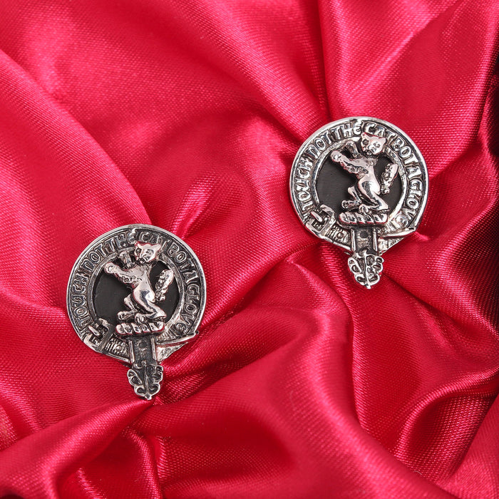 Smith Clan Badge, Kilt Pin, Lapel Pin, Cufflinks, Keyring/Key Fob & Gift Set — Fine Pewter by Art Pewter — Made in Scotland (Shiny Finish) - Heritage Of Scotland - Cufflinks