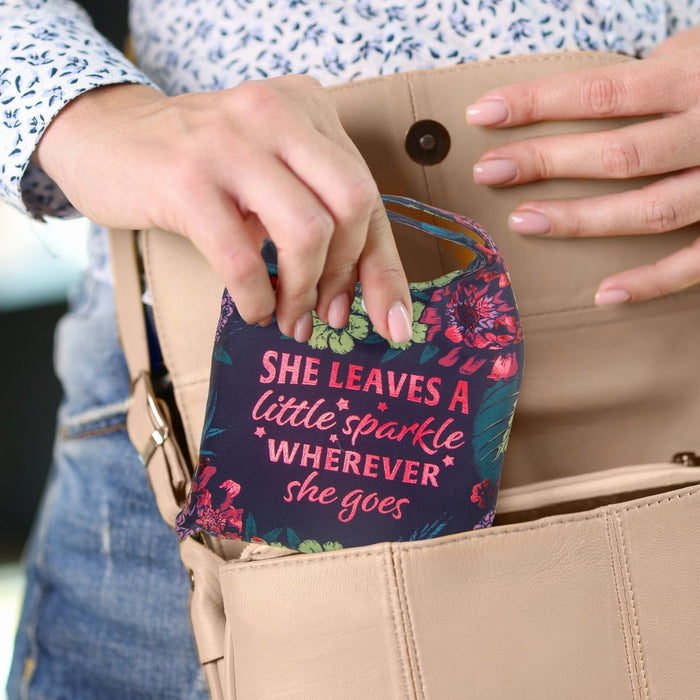 Sparkle Shopper Bag She Leaves A Little Sparkle Wherever She - Heritage Of Scotland - SHE LEAVES A LITTLE SPARKLE WHEREVER SHE