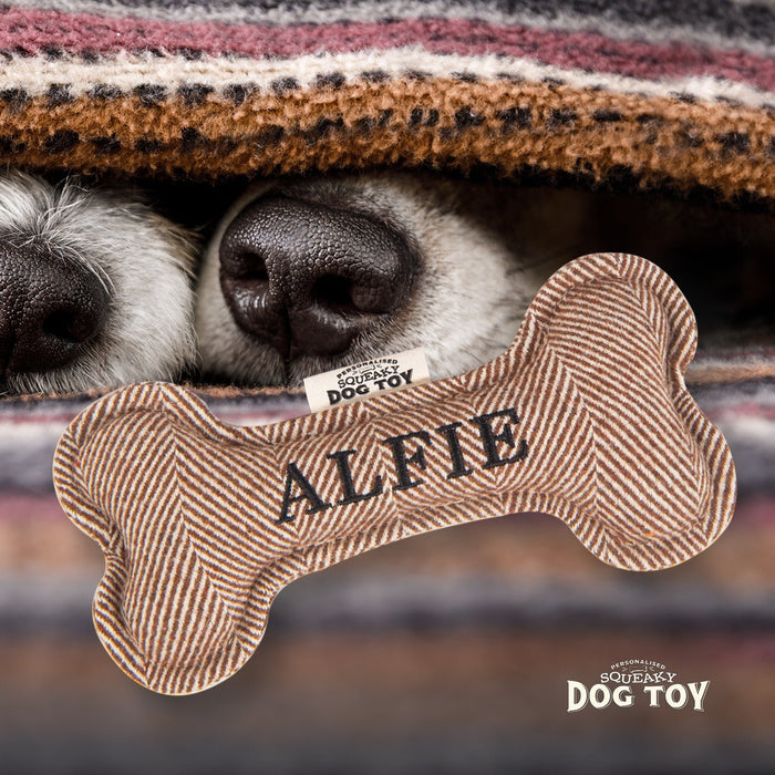 Squeaky Bone Dog Toy Alfie - Heritage Of Scotland - ALFIE