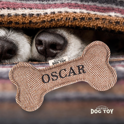 Squeaky Bone Dog Toy Oscar - Heritage Of Scotland - OSCAR