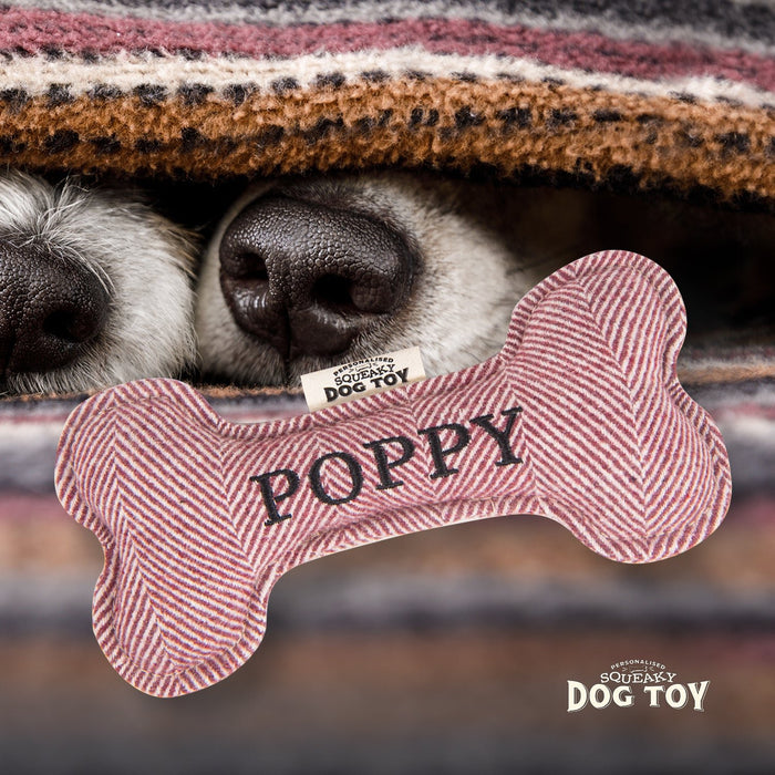 Squeaky Bone Dog Toy Poppy - Heritage Of Scotland - POPPY