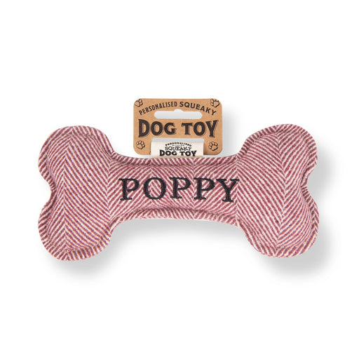 Squeaky Bone Dog Toy Poppy - Heritage Of Scotland - POPPY