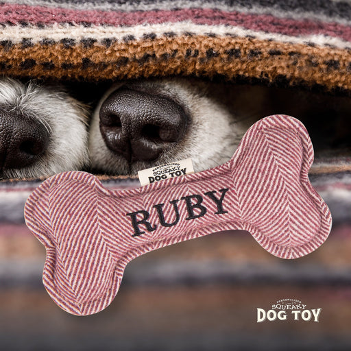 Squeaky Bone Dog Toy Ruby - Heritage Of Scotland - RUBY