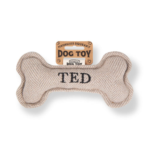 Squeaky Bone Dog Toy Ted - Heritage Of Scotland - TED