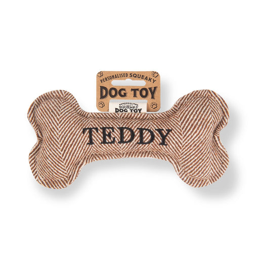 Squeaky Bone Dog Toy Teddy - Heritage Of Scotland - TEDDY
