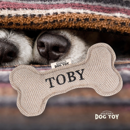 Squeaky Bone Dog Toy Toby - Heritage Of Scotland - TOBY