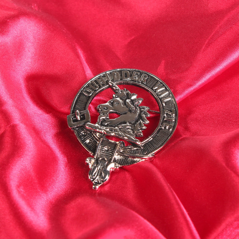 Stewart of Appin Clan Badge, Kilt Pin, Lapel Pin, Cufflinks, Keyring/Key Fob & Gift Set — Fine Pewter by Art Pewter — Made in Scotland (Shiny Finish) - Heritage Of Scotland - Badge