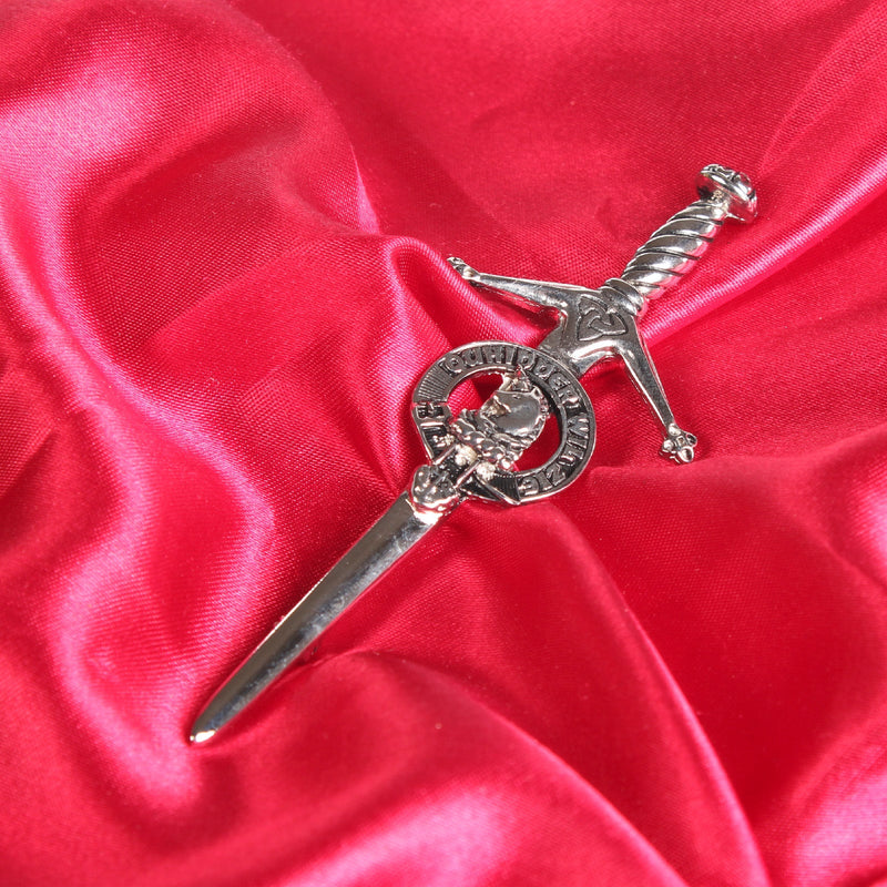 Stewart of Appin Clan Badge, Kilt Pin, Lapel Pin, Cufflinks, Keyring/Key Fob & Gift Set — Fine Pewter by Art Pewter — Made in Scotland (Shiny Finish) - Heritage Of Scotland - Kilt Pin