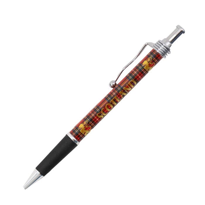 Stewart Tartan Lion Wavy Clip Pen - Heritage Of Scotland - NA