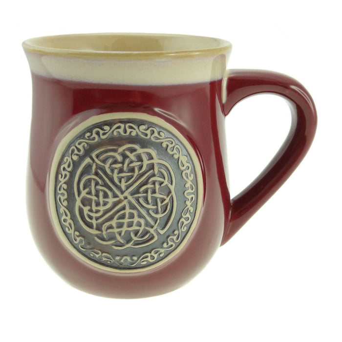 Stoneware Mug Celtic Circle – Scottish Inspired Mug Gift - Heritage Of Scotland - Red