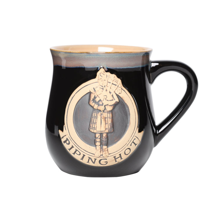 Stoneware Mug With Piper Black - Heritage Of Scotland - BLACK