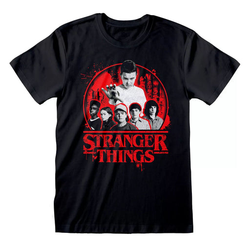 Stranger Things - Circle Logo T-Shirt - Heritage Of Scotland - BLACK