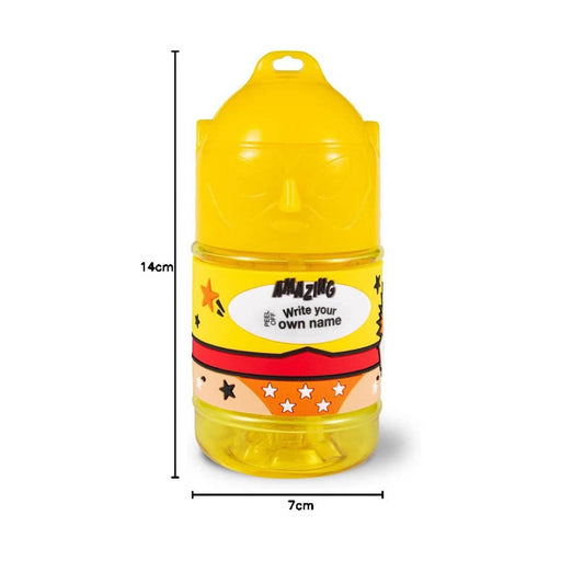 Super Bottles Children's Drinks Bottle Blank Female Superhero (Yellow) - Heritage Of Scotland - BLANK FEMALE SUPERHERO (YELLOW)