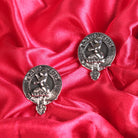 Sutherland Clan Badge, Kilt Pin, Lapel Pin, Cufflinks, Keyring/Key Fob & Gift Set — Fine Pewter by Art Pewter — Made in Scotland (Shiny Finish) - Heritage Of Scotland - Cufflinks