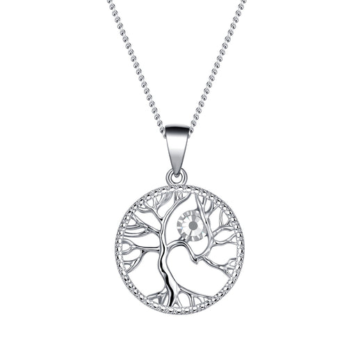 Swarovski Tree Life Birthstone Necklace - Heritage Of Scotland - APRIL DIAMOND
