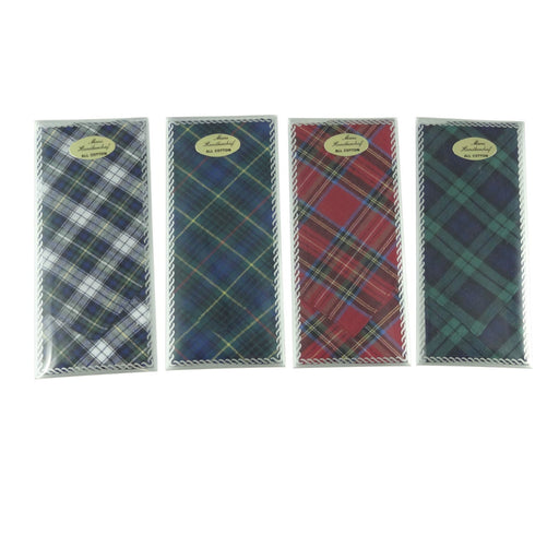 Tartan Handkerchief 4 Asstd Tartans - Heritage Of Scotland - NA