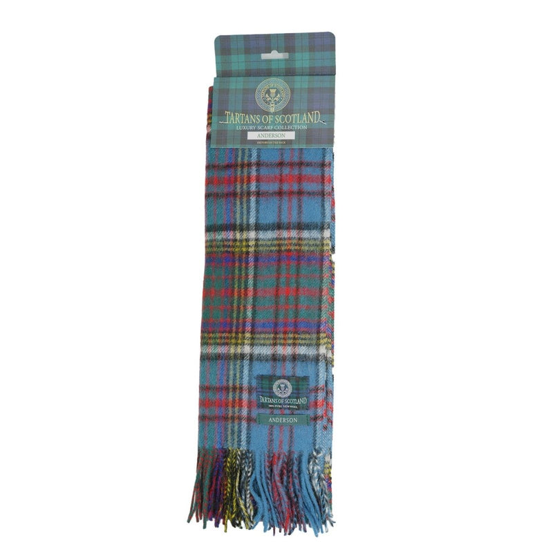 Tartan of Scotland 100% Pure New Wool Clan Scarf - Anderson - Heritage Of Scotland -