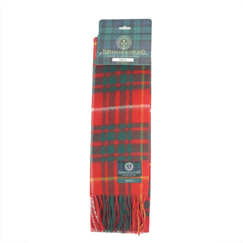 Tartan of Scotland 100% Pure New Wool Clan Scarf - Bruce - Heritage Of Scotland -