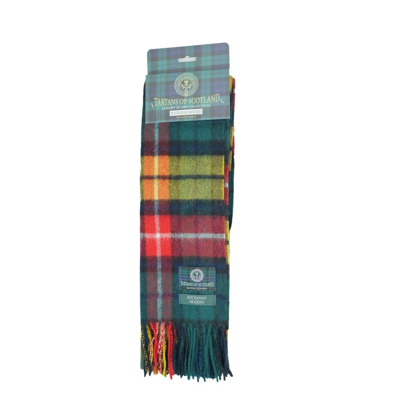 Tartan of Scotland 100% Pure New Wool Clan Scarf - Buchanan - Heritage Of Scotland -