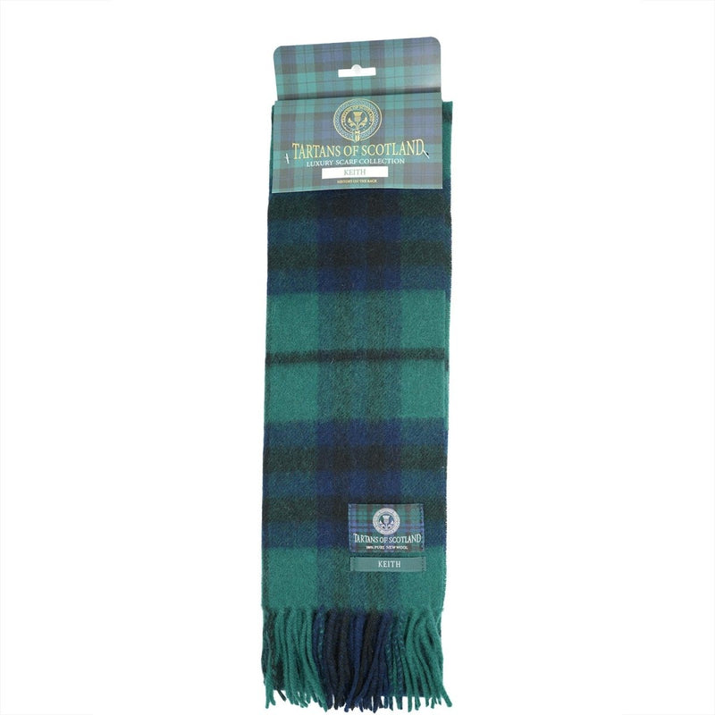 Tartan of Scotland 100% Pure New Wool Clan Scarf - Keith - Heritage Of Scotland -