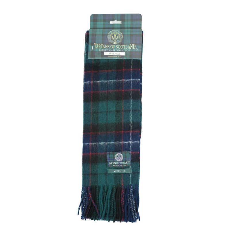 Tartan of Scotland 100% Pure New Wool Clan Scarf - Mitchell - Heritage Of Scotland -