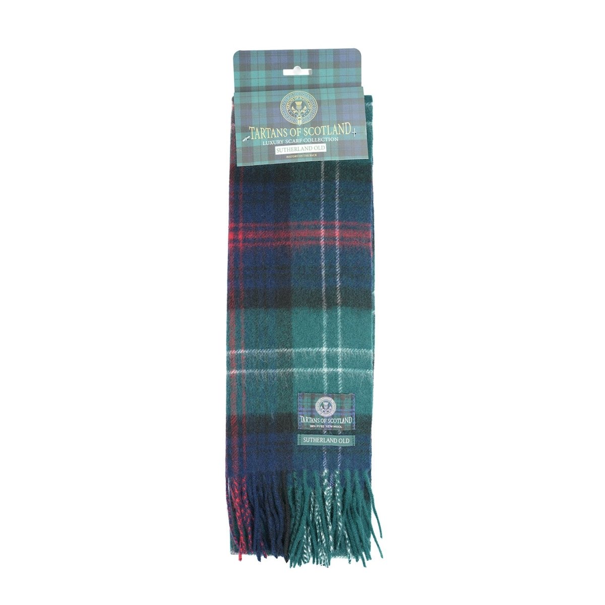 Tartan of Scotland 100% Pure New Wool Clan Scarf - Sutherland Old - Heritage Of Scotland -