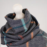 Tartan Weaving Mill 100% Cashmere Scarf - FALA NAVY - Heritage Of Scotland -