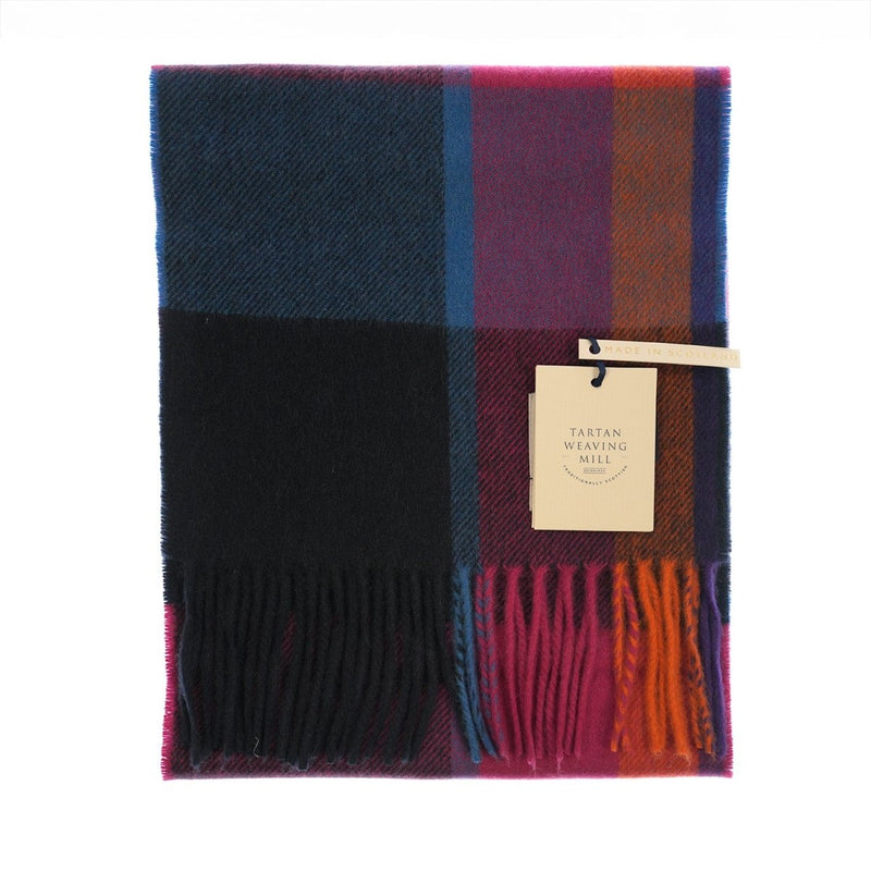 Tartan Weaving Mill 100% Cashmere Scarf - KIRKSTALL CHECK BELLWETHER - Heritage Of Scotland -