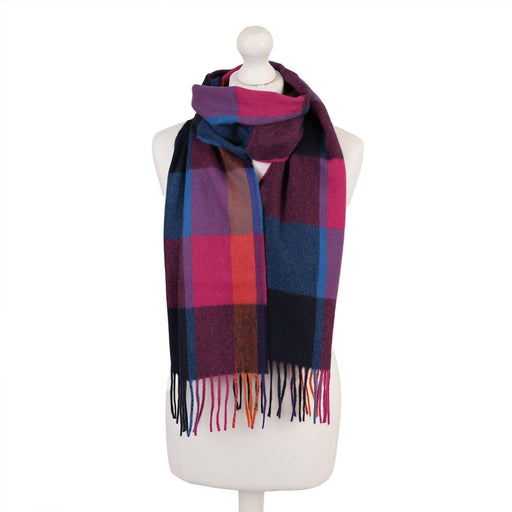 Tartan Weaving Mill 100% Cashmere Scarf - KIRKSTALL CHECK BELLWETHER - Heritage Of Scotland -