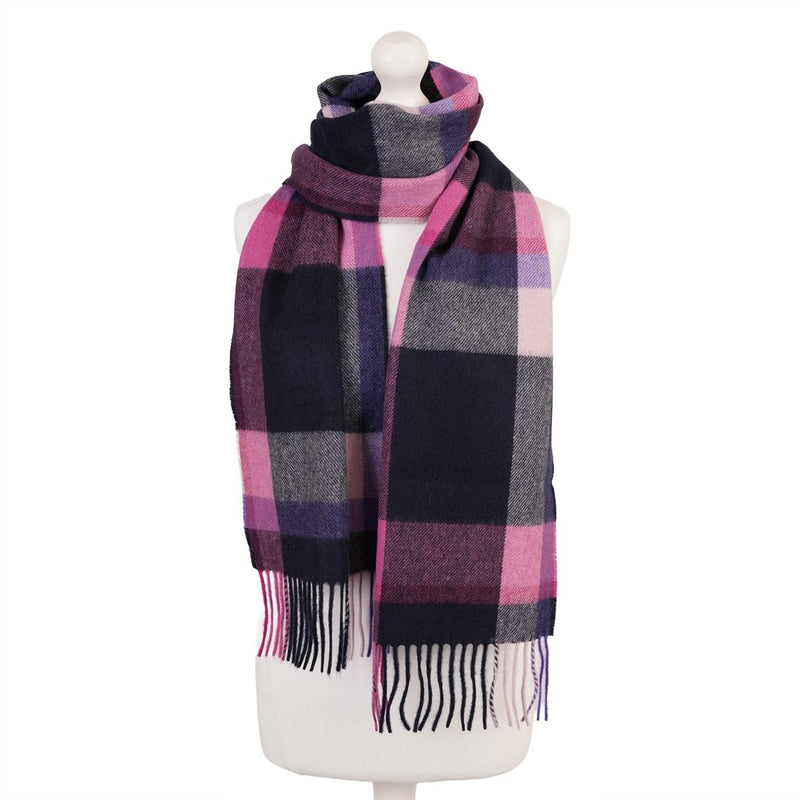 Tartan Weaving Mill 100% Cashmere Scarf - MIDDLETON CHECK HEATHER - Heritage Of Scotland -