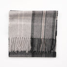 Tartan Weaving Mill 100% Pure Cashmere Scarf - Made in Scotland - Alba Grey - Heritage Of Scotland -