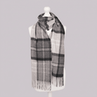 Tartan Weaving Mill 100% Pure Cashmere Scarf - Made in Scotland - Alba Grey - Heritage Of Scotland -