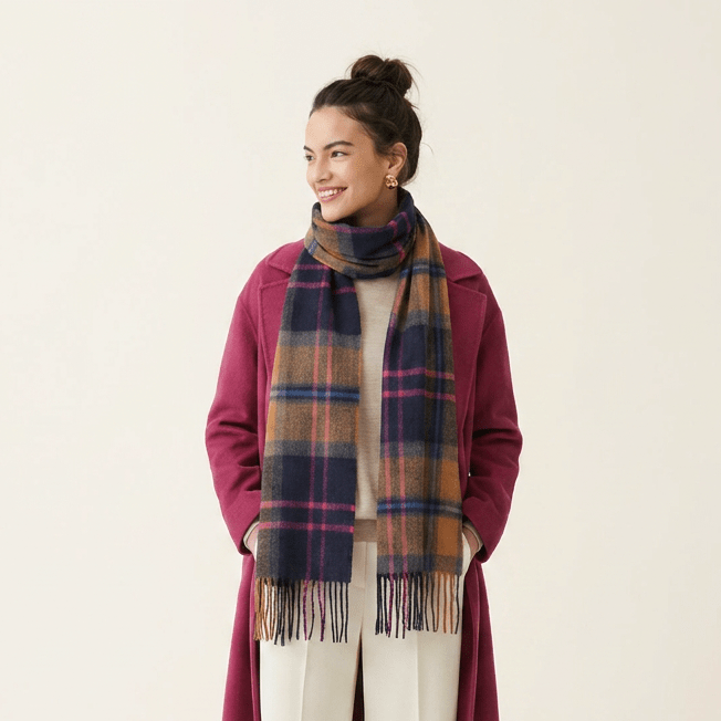 Tartan Weaving Mill 100% Pure Cashmere Scarf - Made in Scotland - Alba Vicuna - Heritage Of Scotland -