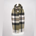Tartan Weaving Mill 100% Pure Cashmere Scarf - Made in Scotland - Amplified Olive - Heritage Of Scotland -