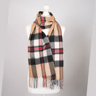 Tartan Weaving Mill 100% Pure Cashmere Scarf - Made in Scotland - Amplified Thomson Camel - Heritage Of Scotland -